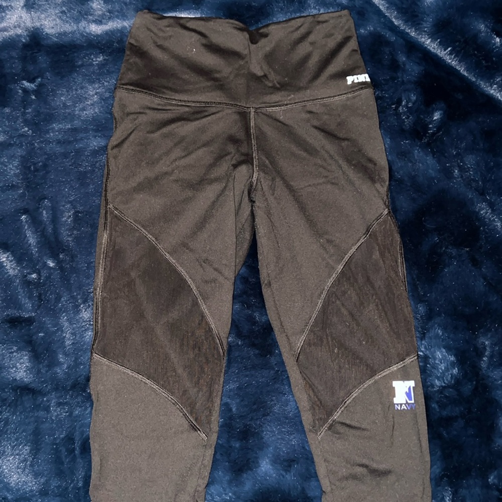 PINK Navy Pride mesh leggings